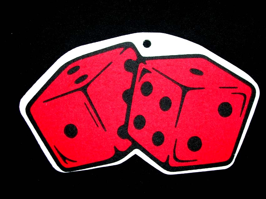 Red Dice Air Freshener - Click Image to Close